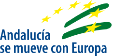 Logo de bandera de Andalucía con el texto 